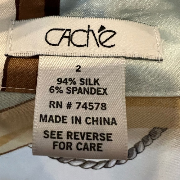 Cache Multicolor Silk Blouse - Picture 3 of 6